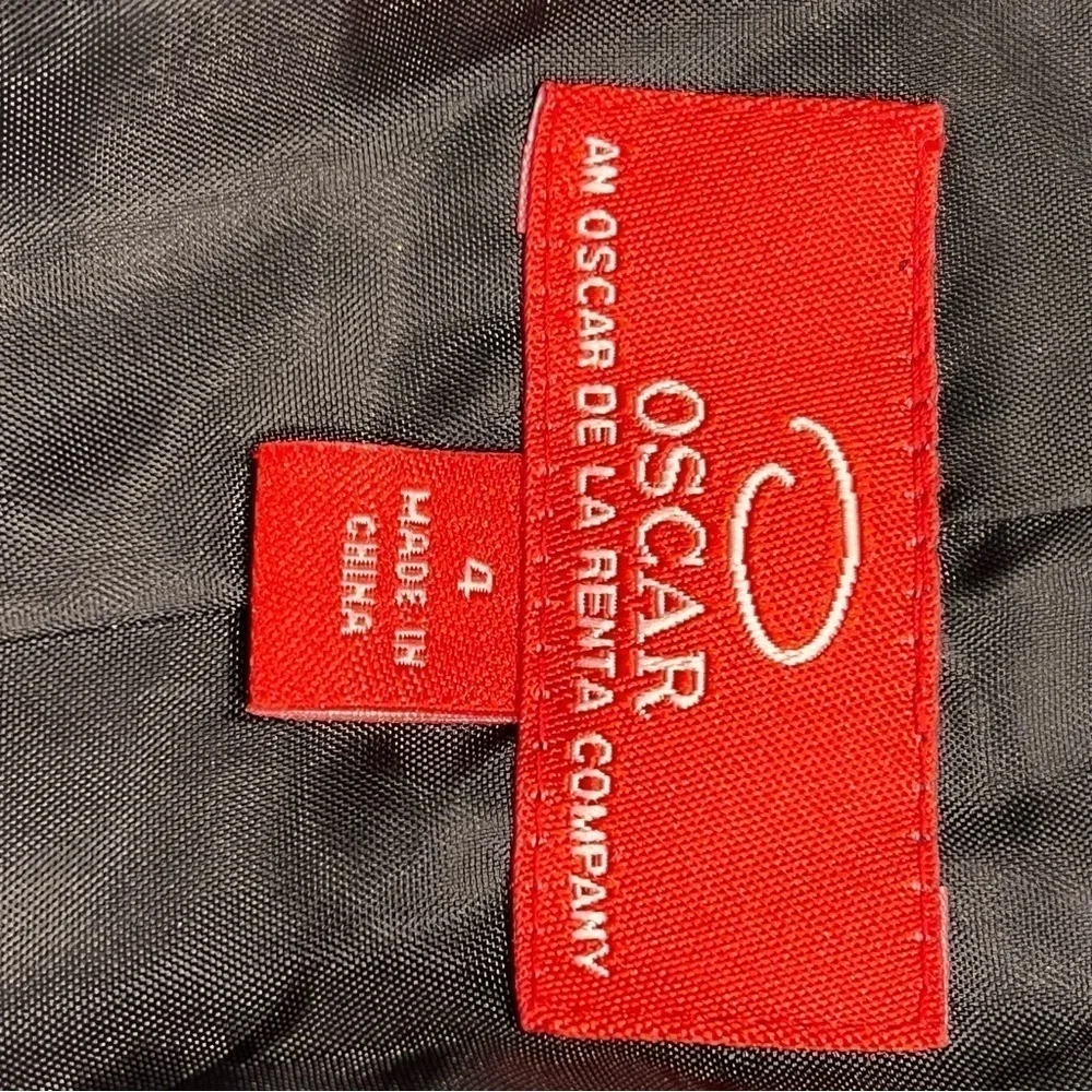 Vtg Oscar an Oscar de la Renta Company Fleur-de-lys Jacquard Print Jacket Sz-4